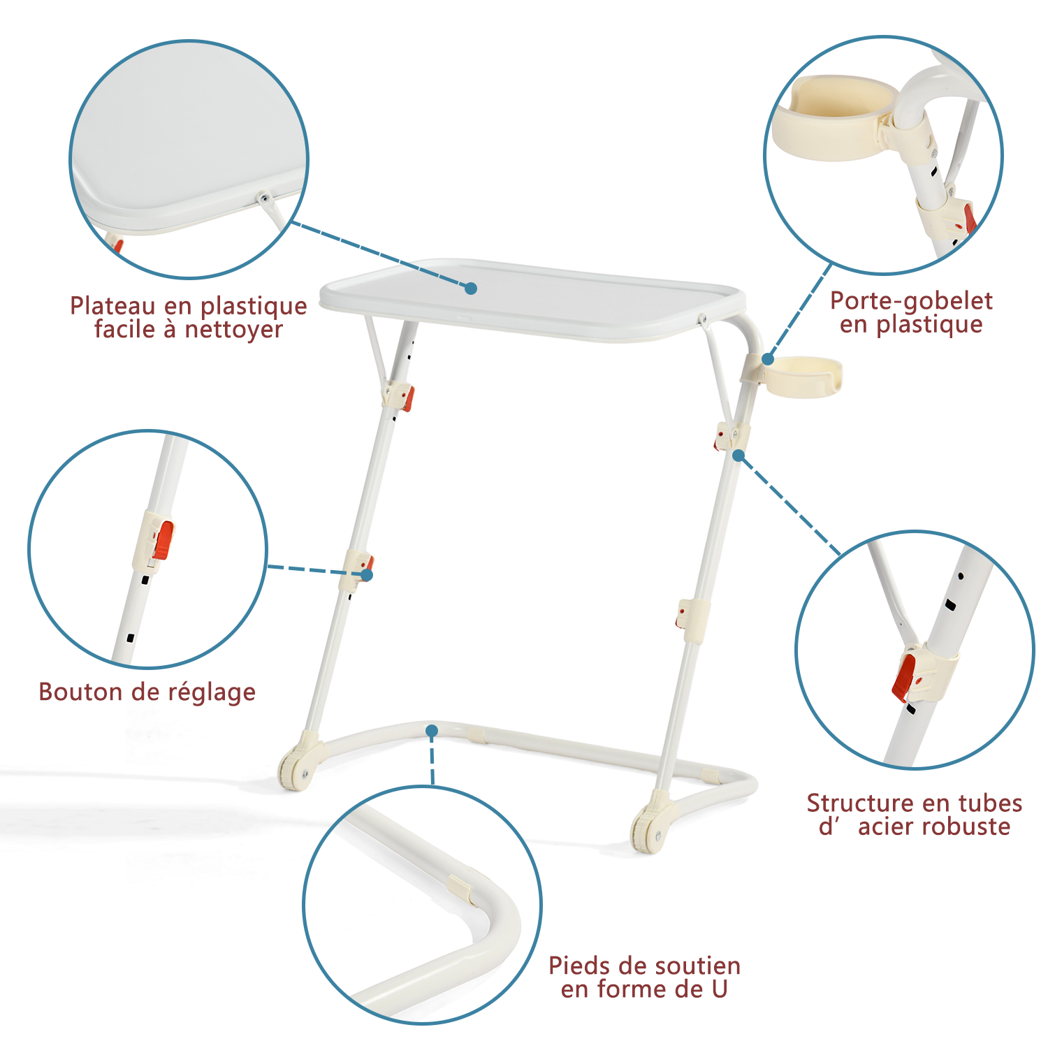 Ensemble avec table d’appoint blanche pliable et fauteuil de bureau en velours côtelé vert olive ââ‚?BASELINE & ROSS