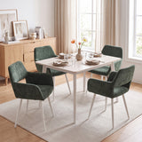 Set of 2 Scandinavian dining room armchairs with beige fabric armrests - Cromwell