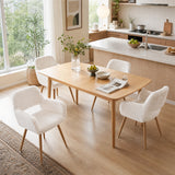 Scandinavian dining chair with black fabric armrests - CROMWELL BLACK Ⅰ