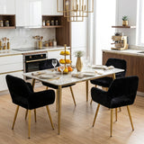 Scandinavian dining chair with black fabric armrests - CROMWELL BLACK Ⅰ