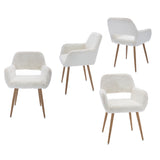 Scandinavian dining chair with black fabric armrests - CROMWELL BLACK Ⅰ
