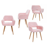 Scandinavian dining chair with black fabric armrests - CROMWELL BLACK Ⅰ