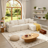 2-seater sofa bed in dark gray fabric with side pockets, modern convertible sofa