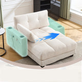 2-Sitzer-Sofa aus beigem Stoff im skandinavischen Stil – AHBARM
