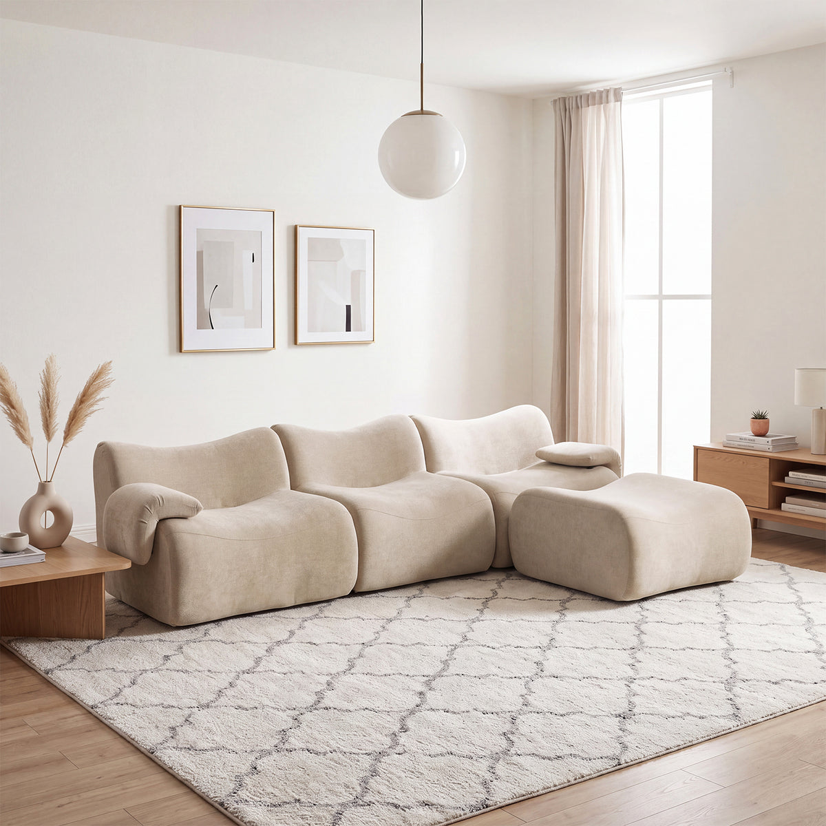 2-Sitzer-Schlafsofa aus dunkelgrauem Stoff mit Seitentaschen, modernes Schlafsofa