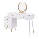 Ensemble coiffeuse élégante avec miroir HD rétroéclairé par LED, meuble latéral réglable et tiroir coulissant, 100 x 40 x 78 cm