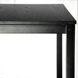 Table de salle à manger extensible industrielle pour 4 à 6 personnes en bois MDF noir - BARI