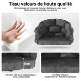 2 moderne Esstühle drehen in beige Stoff mit Armlehnen - Kalb