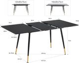 Table de salle à manger rétro style industriel extensible en bois - WHALEN