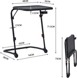 Foldable side table for laptop, adjustable sofa adjustable sofa with tilting tray and cup holder-baseline
