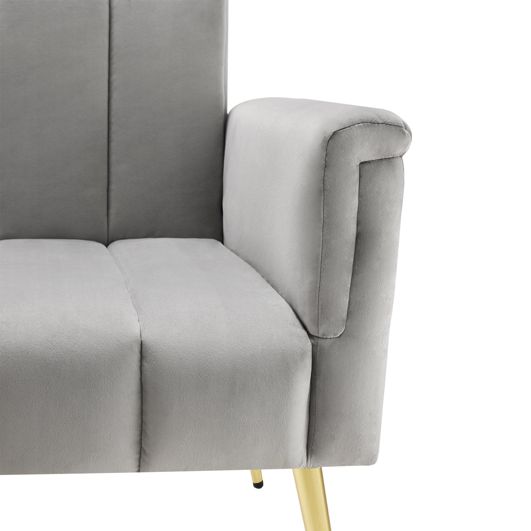 Sofa-lit pliant moderne en velours 183x76x75 cm – Réglable en 5 angles, pieds métalliques, idéal pour salon et chambre d’invités