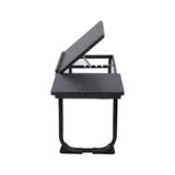Table de lit/Support ordinateur pc pliable en bois et métal noir - MAMIE