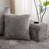 2-Sitzer-Schlafsofa aus dunkelgrauem Stoff mit Seitentaschen, modernes Schlafsofa