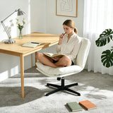 Drehbarer, verstellbarer Freizeitsessel mit Armlehnen aus beigem Cord – DUROTHIL