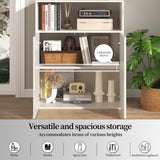 Buffet de rangement blanc 70x35x90 cm en MDF avec 2 portes magnétiques
