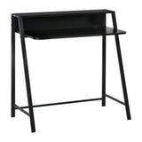 Bureau compact en MDF, coloris noir