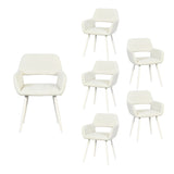 Set von 2 skandinavischen Esszimmer Sesseln mit beige Stoffarmlehnen - Cromwell