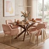 Scandinavian dining chair with black fabric armrests - CROMWELL BLACK Ⅰ