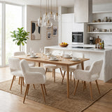 Scandinavian dining chair with black fabric armrests - CROMWELL BLACK Ⅰ