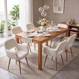 Scandinavian dining chair with black fabric armrests - CROMWELL BLACK Ⅰ