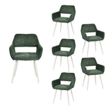 Set von 2 skandinavischen Esszimmer Sesseln mit beige Stoffarmlehnen - Cromwell