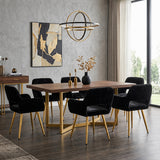 Scandinavian dining chair with black fabric armrests - CROMWELL BLACK Ⅰ