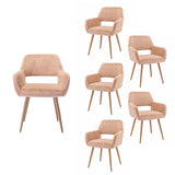 Scandinavian dining chair with black fabric armrests - CROMWELL BLACK Ⅰ