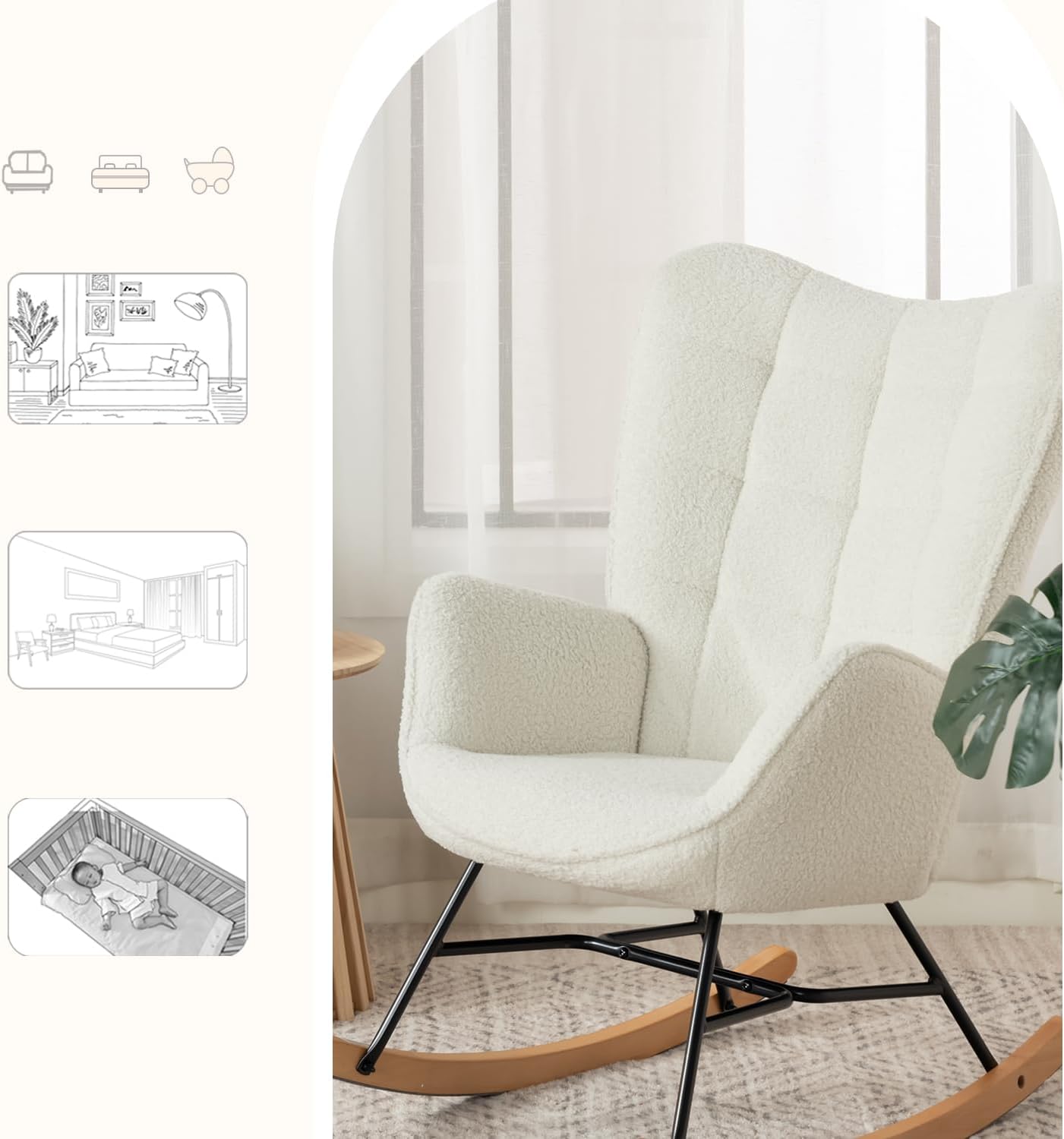 Polvetta scandinava che allatta al seno con bracciali in tessuto di pecore di beige cazzi con cuciture - funkel