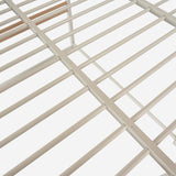 2 -seerer Mezzanine -Bett (140x200) mit Lattenboxen mit industriellem Weiß- und Holzstil (Matratze nicht enthalten) - Up