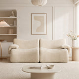 Canapé modulaire chenille beige 2 places