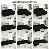2-Sitzer-Schlafsofa aus dunkelgrauem Stoff mit Seitentaschen, modernes Schlafsofa
