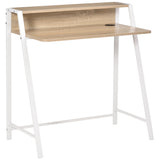Bureau compact en MDF, coloris chêne clair