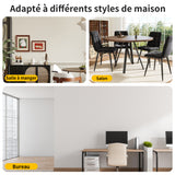 Round Table Table Table Table Timber Ø80 cm with 4 black velvet chairs, modern and comfortable style