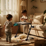 Foldable side table for laptop, adjustable sofa adjustable sofa with tilting tray and cup holder-baseline