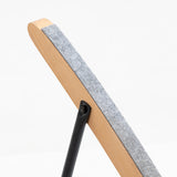 Fauteuil à bascule allaitement scandinave avec accoudoirs en tissu gris foncé capitonné - EPPING