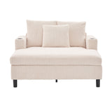 2-Sitzer-Sofa aus beigem Stoff im skandinavischen Stil – AHBARM
