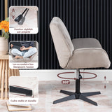 Drehbarer, verstellbarer Freizeitsessel mit grauen Cord-Armlehnen – DUROTHIL