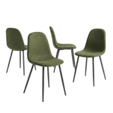 Set of 4 industrial dining chairs in suede - Charlton