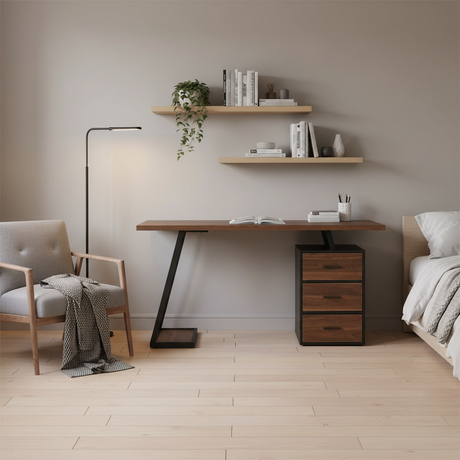 现代卧室书房角落场景