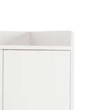 Meuble à chaussures blanc avec étagères réglables, commode minimaliste pour l'entrée, avec pieds en bois massif