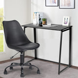 Bureau/table d'ordinateur industriel pliable en bois et en métal noir - ASCOLI