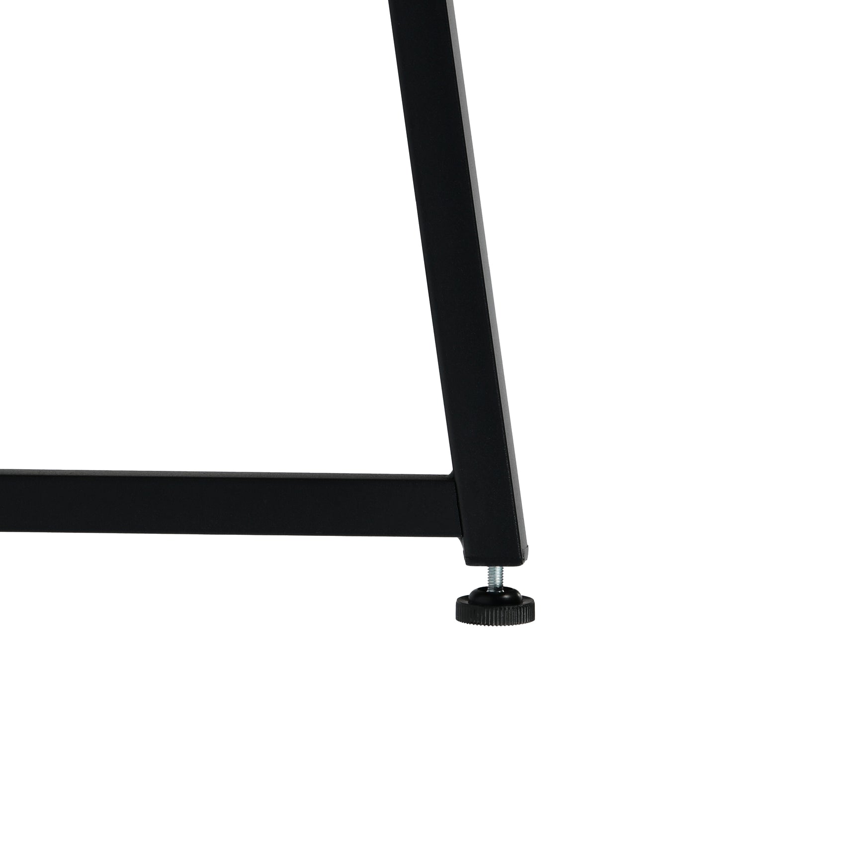 Bureau/table d'ordinateur industriel pliant avec 4 roulettes en bois et en métal noir - ASCOLI