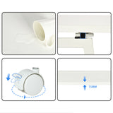 Ensemble avec bureau pliable blanc à roulettes et fauteuil en velours côtelé beige ââ‚?ASCOLI & ROSS