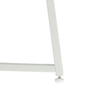 Bureau/table d'ordinateur pliant scandinave avec 4 roulettes en bois blanc et en métal blanc - ASCOLI