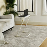 Table d’appoint pliable pour ordinateur portable, bout de canapé réglable en hauteur avec plateau inclinable et porte-gobelet - BASELINE