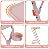 Foldable side table for laptop, adjustable sofa adjustable sofa with tilting tray and cup holder-baseline