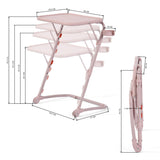 Foldable side table for laptop, adjustable sofa adjustable sofa with tilting tray and cup holder-baseline