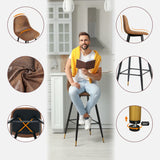 Set von 4 Industrial Bar Stools mit schwedischem Dossier - Charlton Bar