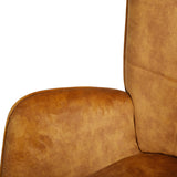 Fauteuil scandinave avec accoudoirs en velours moutarde à surpiqûres - BOGDAN