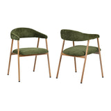 Set von 2 skandinavischen Esszimmer Sesseln mit beige Stoffarmlehnen - Cromwell